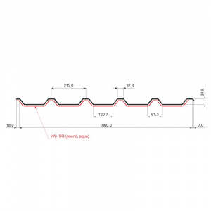 Trapéz strešný TR 35A SQ (sound – aqua)