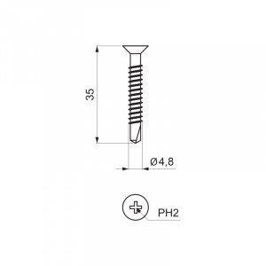 Pozinkovaná skrutka DABO