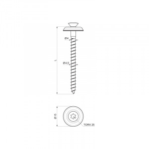 Klampiarska skrutka P15