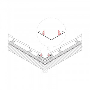 Strešný tesniaci pás – klin úžľabia