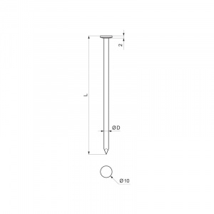 Klinec stavebný s hlavou 10 mm