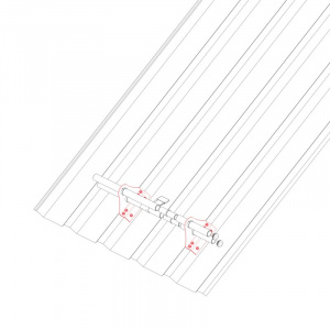 Držiak na trapéz 2-dierový