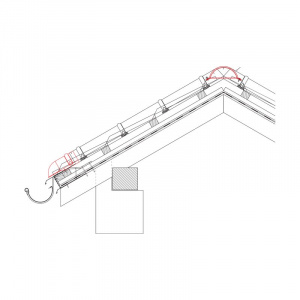 Ukončenie hrebenáča oblé