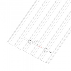 PVC univerzálna spojka rúry zachytávača snehu