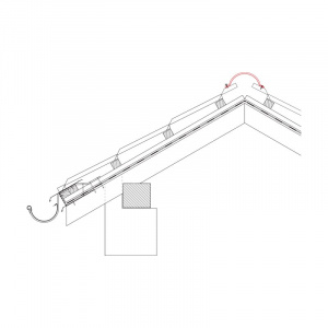 Hrebenáč pre krytinu