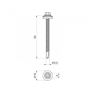 Pozinkovaná TR skrutka do ocele
