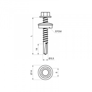 Pozinkovaná skrutka samovrtná GT12