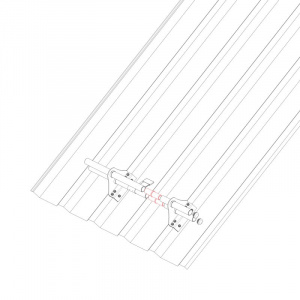 PVC univerzálna spojka rúry zachytávača snehu