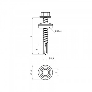 Pozinkovaná skrutka samovrtná GT5