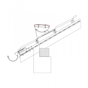 Spojka plošín strešného schodu