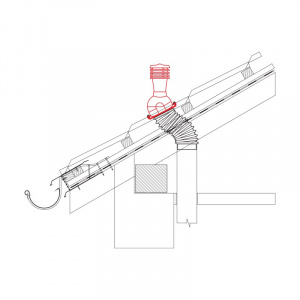 Komínové strešné odvetranie UNI 1 Ø 150 mm
